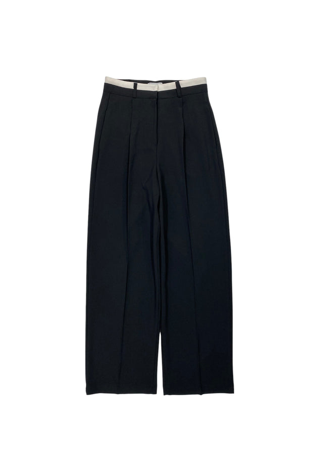 Double waist belt pants - Black - CISLYS