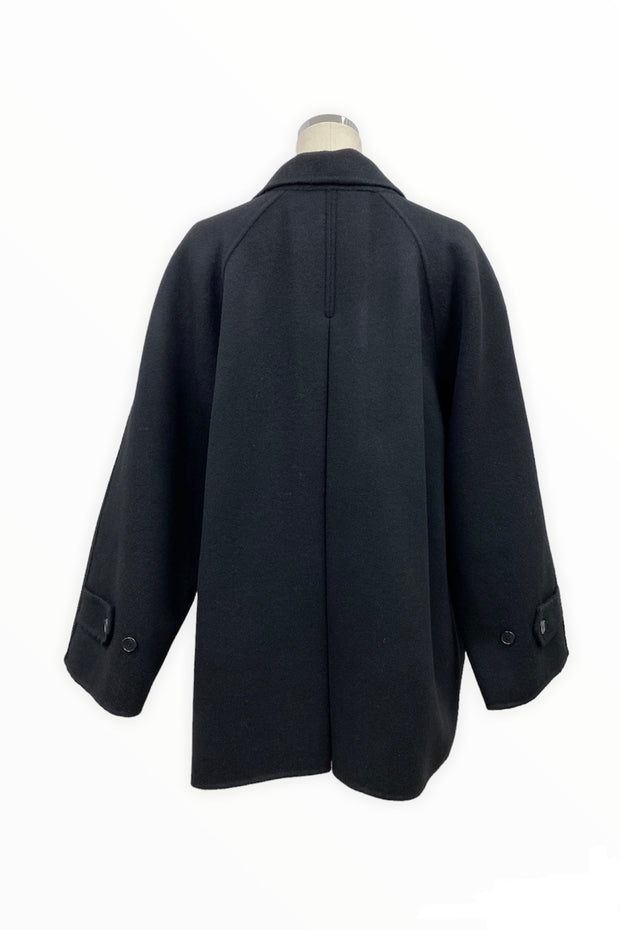 Handmade wool half coat - Black
