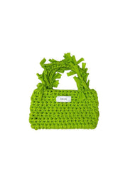 Cut-and-sew fabric braided bag - Light green - CISLYS