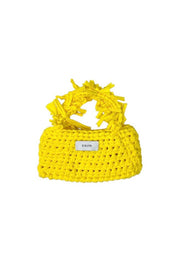 Cut-and-sew fabric braided bag - Yellow - CISLYS