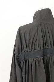 Grosgran gather shirt coat - Black - CISLYS