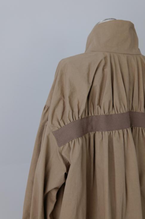 Grosgran gather shirt coat - Camel - CISLYS