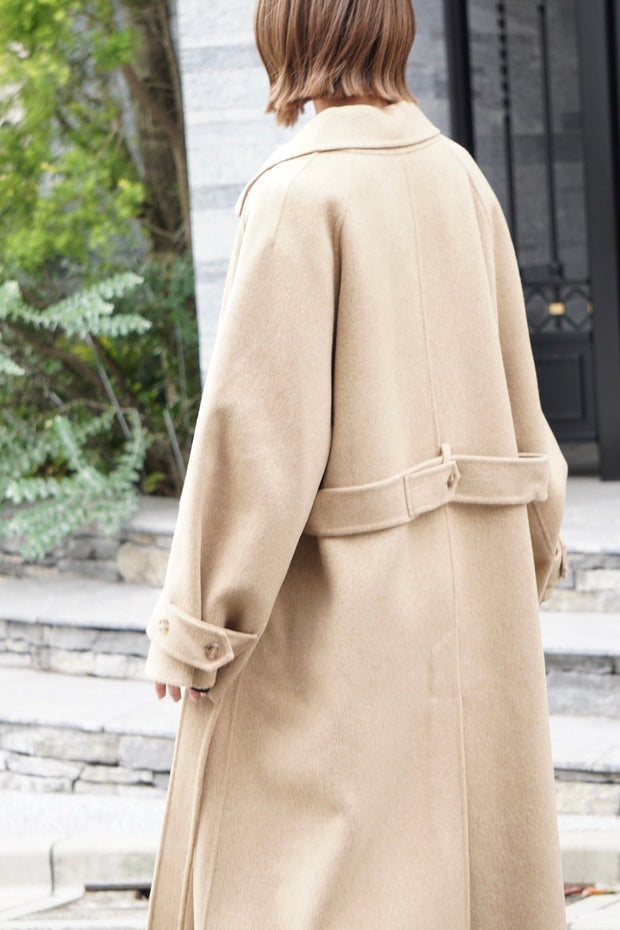 Handmade wool long coat - Camel - CISLYS