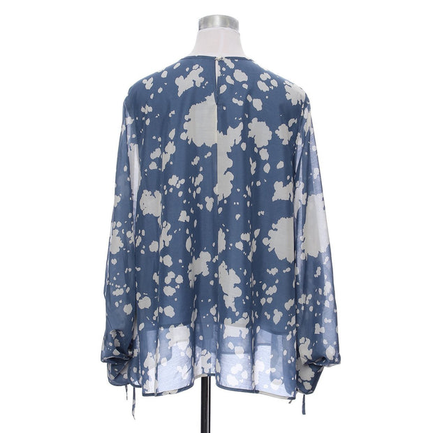 Inc art bowtie blouse - Blue - CISLYS