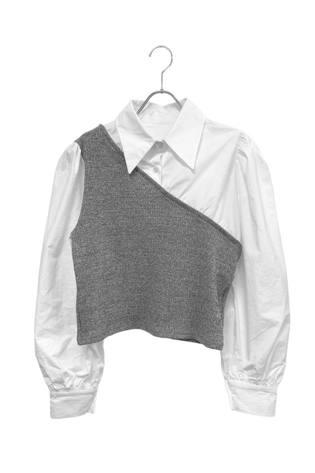 One-shoulder layered shirt - CISLYS