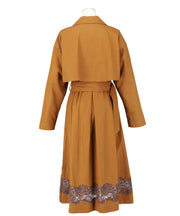Organic cotton lace trench - Brown - CISLYS