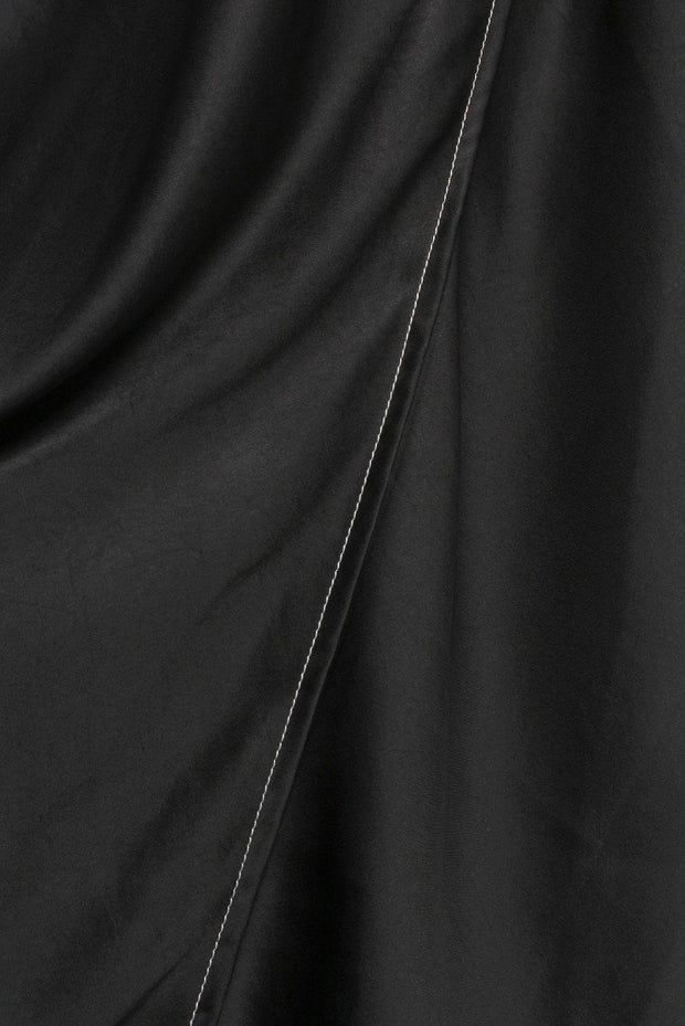 Stitch line halter dress - Black - CISLYS