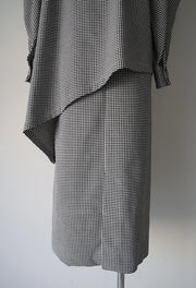 tuck sleeve asymmetry shirt dress - WHT mulch - CISLYS